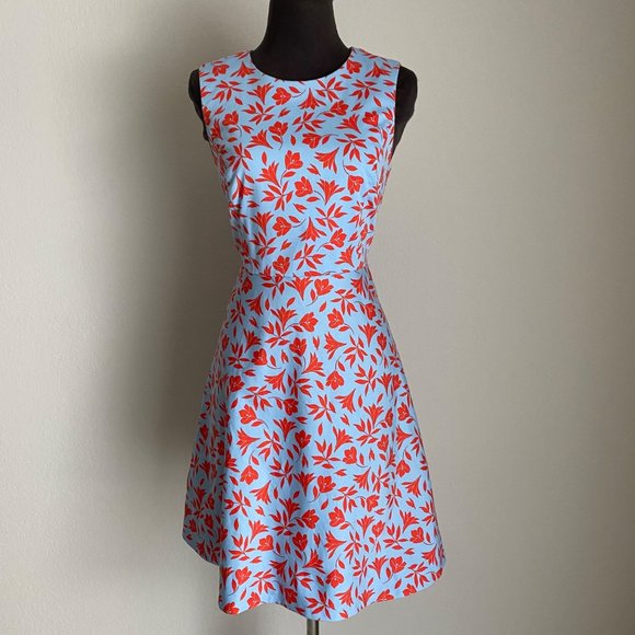 Draper James Dresses & Skirts - Draper James sz 4 Cotton Sleeveless fit & flare midi sheath floral print dress